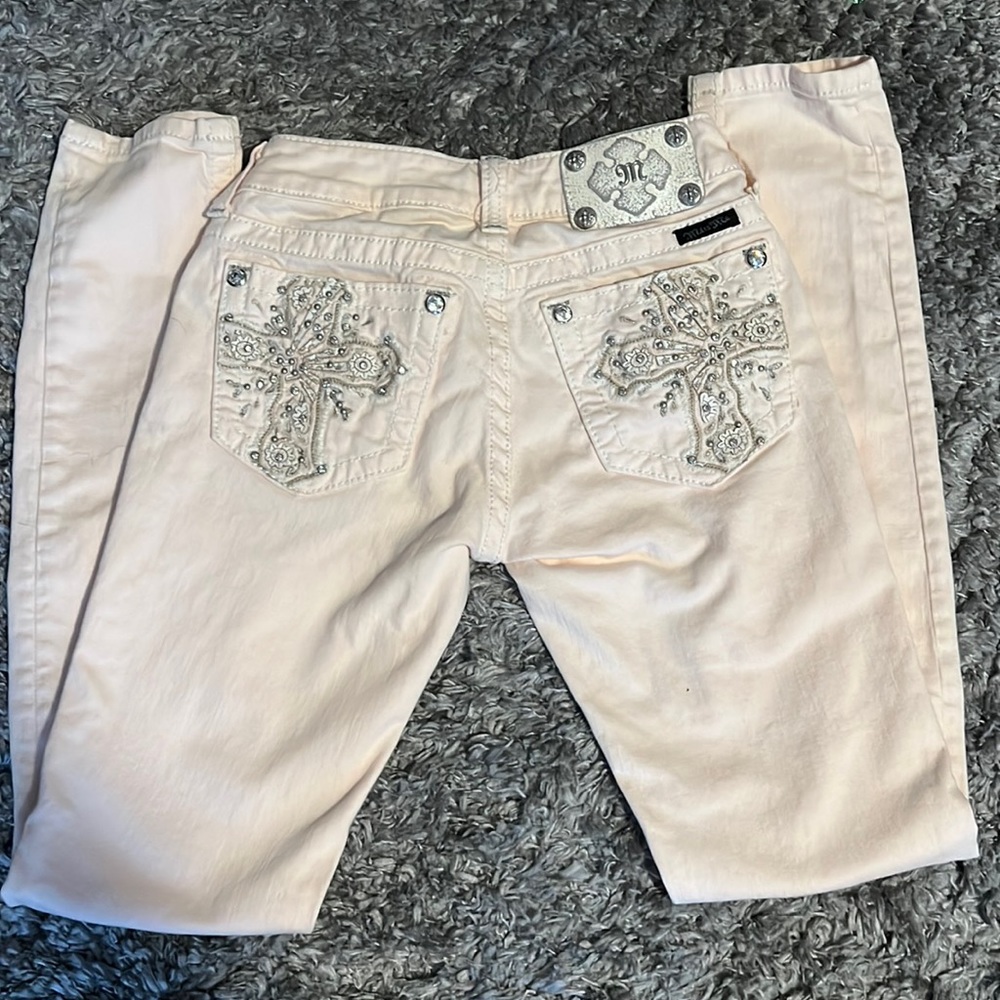 Miss Me Light Pink Skinny Jean Size 25